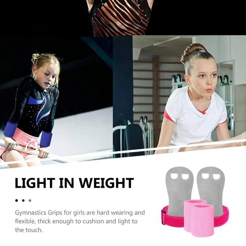 Springevenbliss 1 ชุดยิมนาสติก Grips สายรัดข้อมือชุดน้ําหนักออกกําลังกายถุงมือสําหรับสาวเยาวชนเด็กยิมนาสติกบาร์ปาล์มป้องกันข้อมือสนับสนุน Springevenbliss - รูปที่ 2