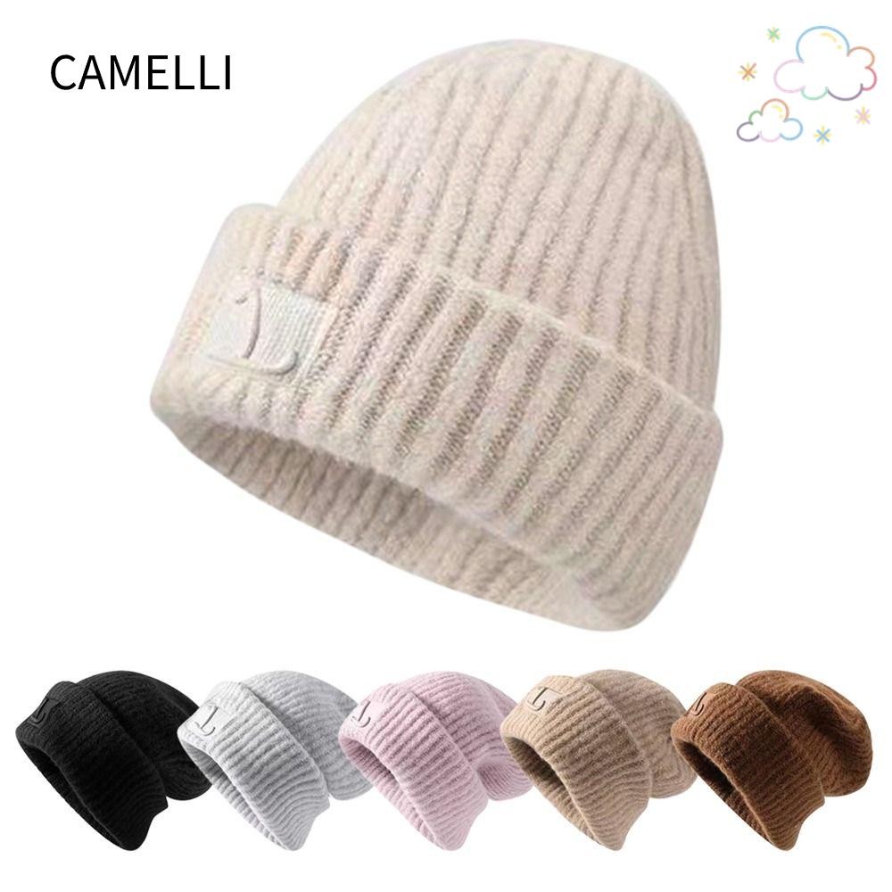 อูฐ หมวกอบอุ่น, กันลม ถัก หมวกไหมพรม, ฤดูหนาวที่อบอุ่นสีทึบหูอุ่นหมวกผู้ชาย