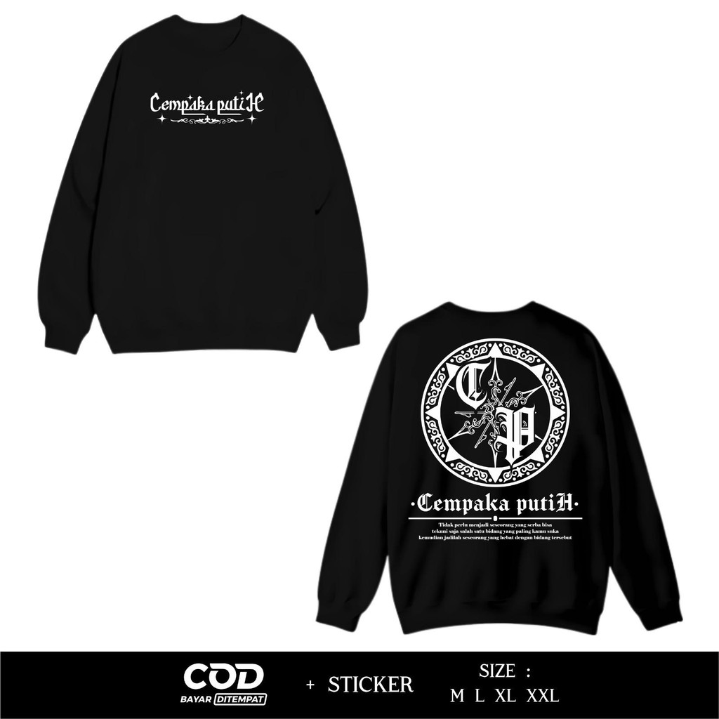 DTF Screen Printing Distro Sweater สําหรับ Pencak Silat PSCP Schools, White Cempaka Motif, Never เป็