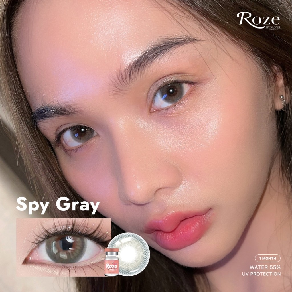 🔥คอนแทคเลนส์ Hydrogel 💗ขนาดมินิ💗Spy (Rozelens) สี : Brown/Gray แถมตลับฟรี