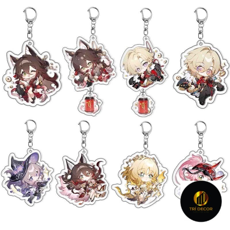 Honkai Star Rail Tiningyun เกม Aventurine Herta Fugue จี้ตะขอแข็งอะคริลิคน่ารัก