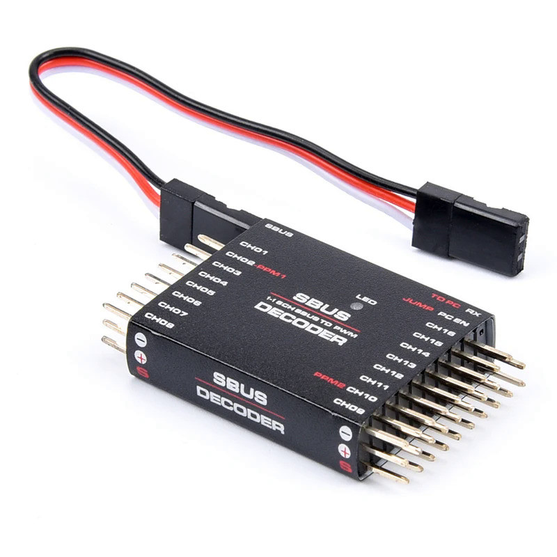 KS 1ชิ้น/2ชิ้น SBUs ไปยัง PWM PPM 16CH ถอดรหัสสนับสนุนการตั้งค่าพีซีสำหรับตัวรับสัญญาณ frsky X8R rxs