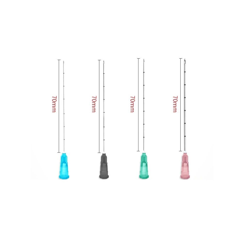 Fine Micro Cannula เกาหลี Blunt เข็มเคล็ดลับ 21G/22G/23G/25G/27G/30G ปลายธรรมดาหยัก Endo เข็มเข็มฉีด