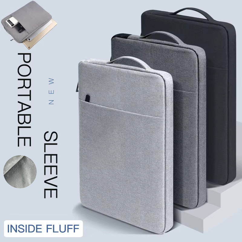 กระเป๋าใส่แทปเล็ต ซองใส่โน๊ตบุ๊ค 11/14/15.6นิ้ว กระเป๋าสะพายข้างกันน้ํา ซิปสองด้าน ผ้า แล็ปท็อป iPad