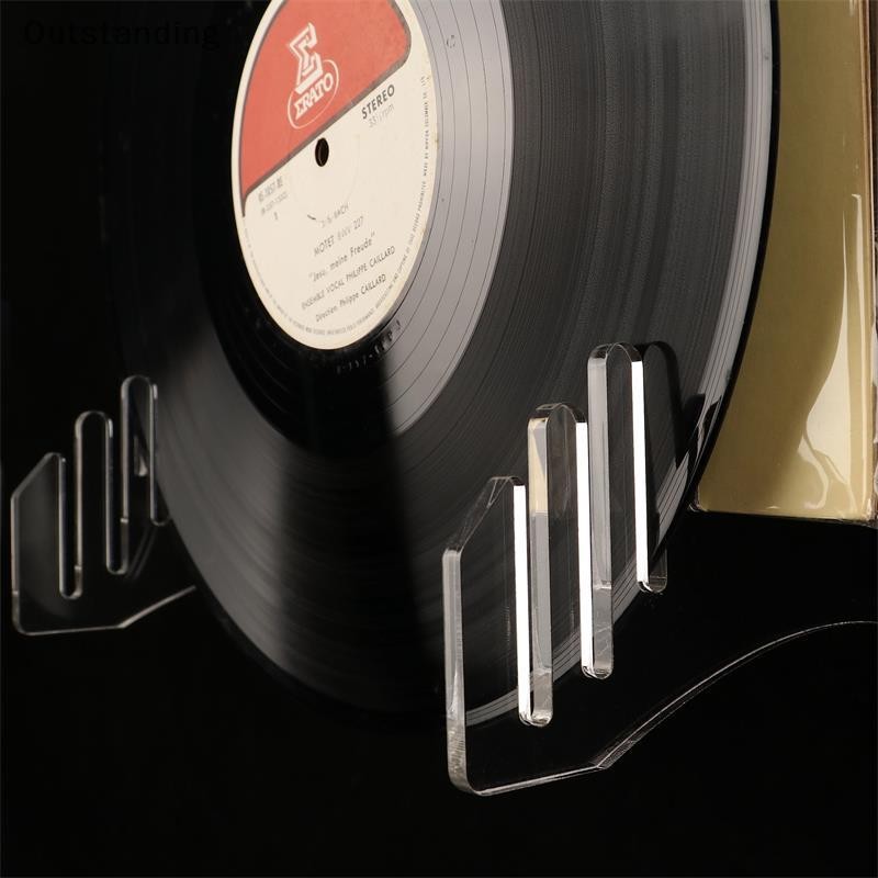 ผู้ถือแผ่นเสียงไวนิลใสที่โดดเด่นชั้นเก็บบันทึกไวนิลอเนกประสงค์ชั้นวางจอแสดงผลอะคริลิยืนการจัดเก็บสําหรับ12อัลบั้มใหม่