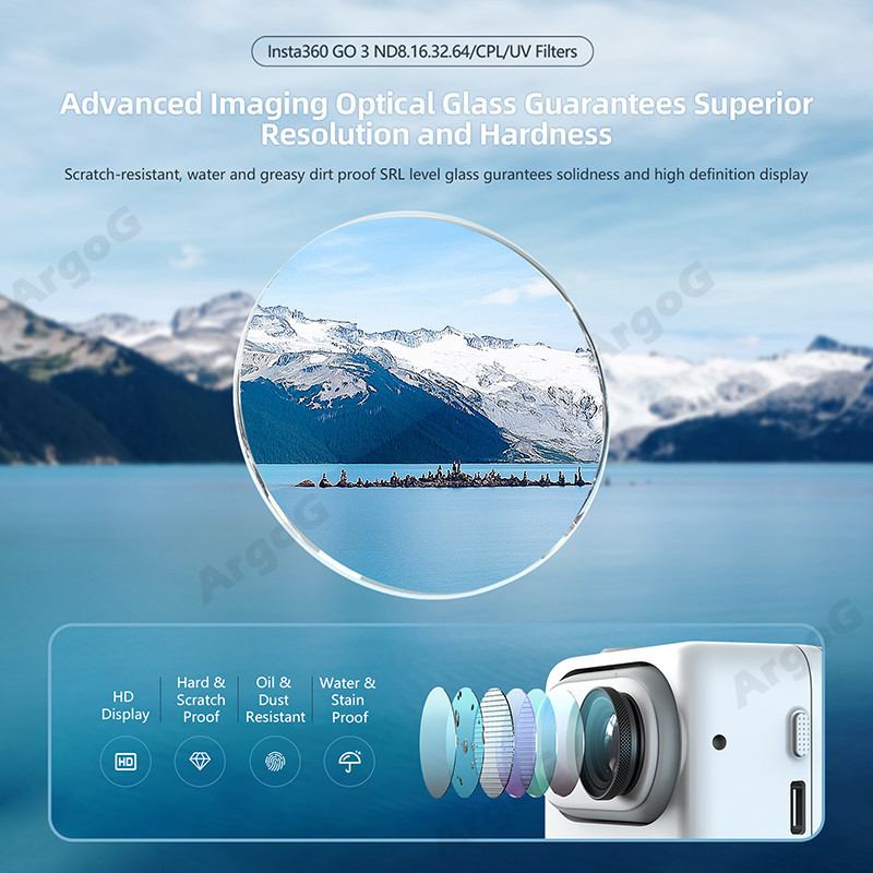 aMagisn ฟิลเตอร์เลนส์สำหรับ Insta360 GO 3S / GO 3 CPL UV ND อุปกรณ์เสริม Insta360 GO3S - รูปที่ 2