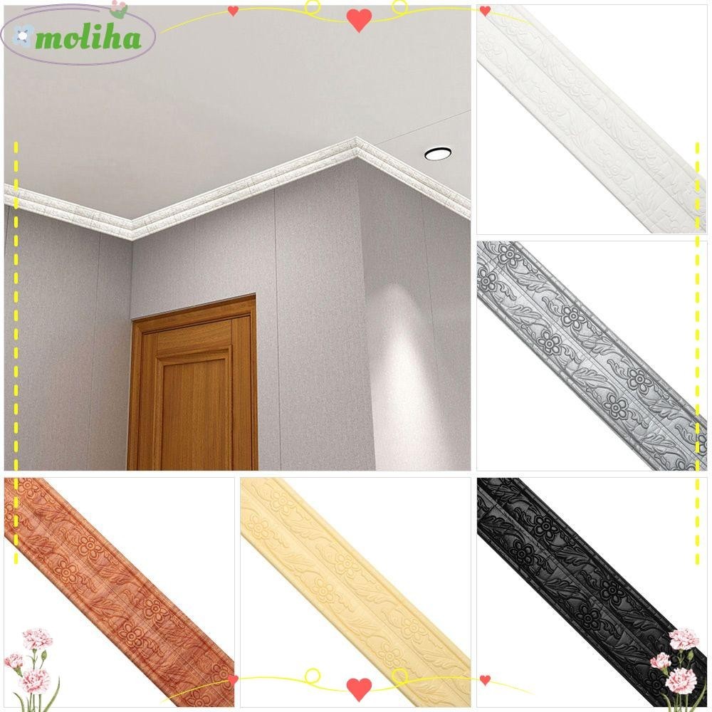 Moliha สติกเกอร์ติดผนัง แฟชั่น แถบตกแต่งเพดาน วอลล์เปเปอร์กระดานข้างก้น มีกาวในตัว