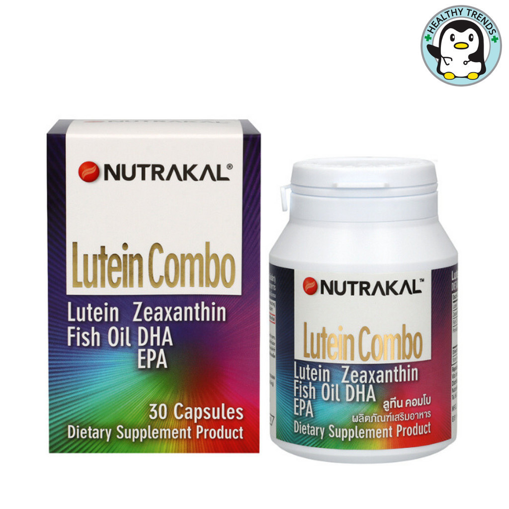 Nutrakal Lutein Combo (ลูทีน, ซีแซนทีน, น้ำมันปลา)  ผลิตภัณฑ์เสริมอาหาร ลูทีน คอมโบ 30 แคปซูล [HT]