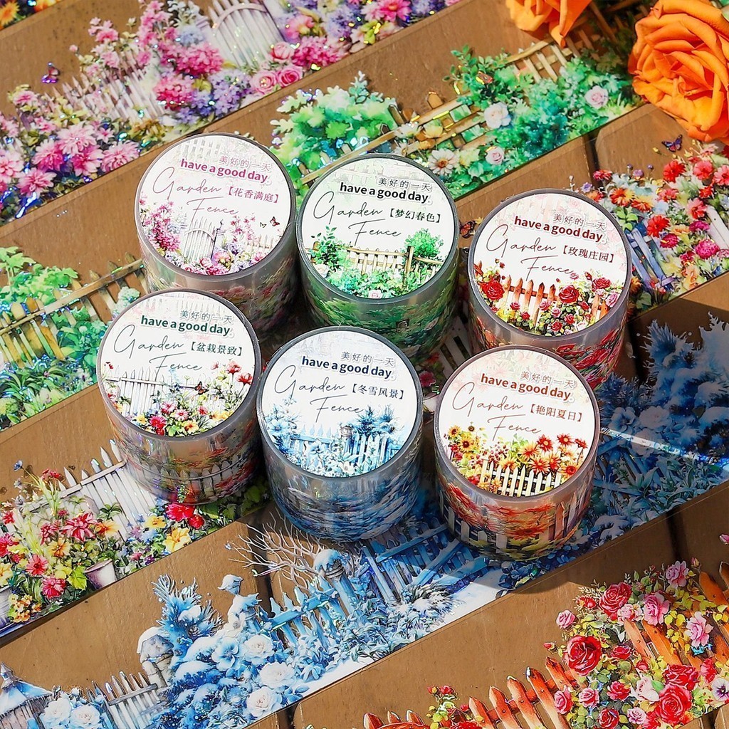 Pet ดอกไม ้ เทปสําหรับ Journaling และ Scrapbooking Washi เทป Junk Journal Scrapbook อุปกรณ ์ ตกแต ่ งเทปชุด Journaling อุปกรณ ์
