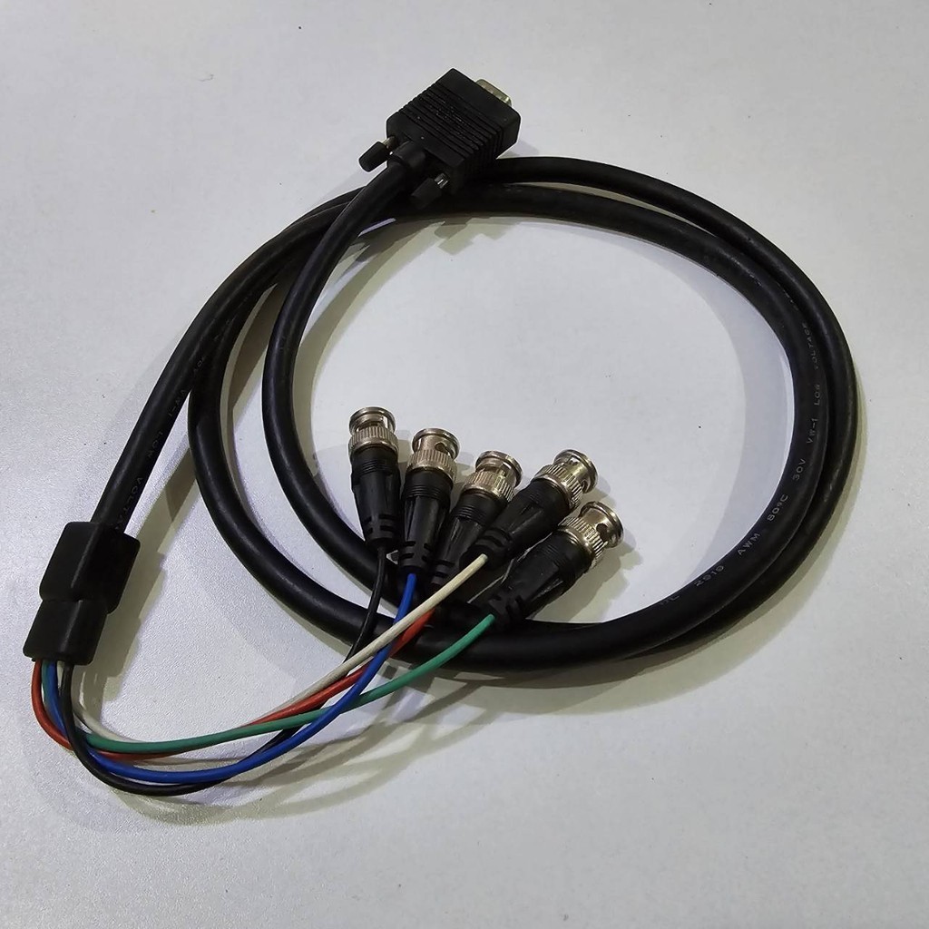 VGA 15 Pin / BNC 5 Connector Cable VGA  (1.5M)