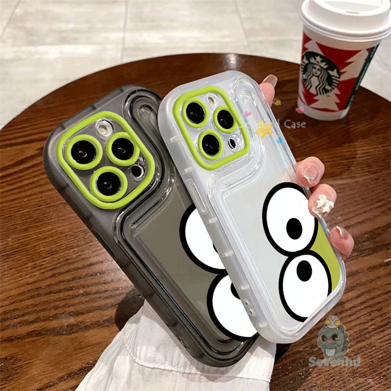 เคสซิลิโคนนิ่ม ลายการ์ตูนกบน่ารัก กันกระแทก สําหรับ iPhone 11 15 12 13 14 Pro Max X Xr Xs 8 7 6 Plus SE 2020