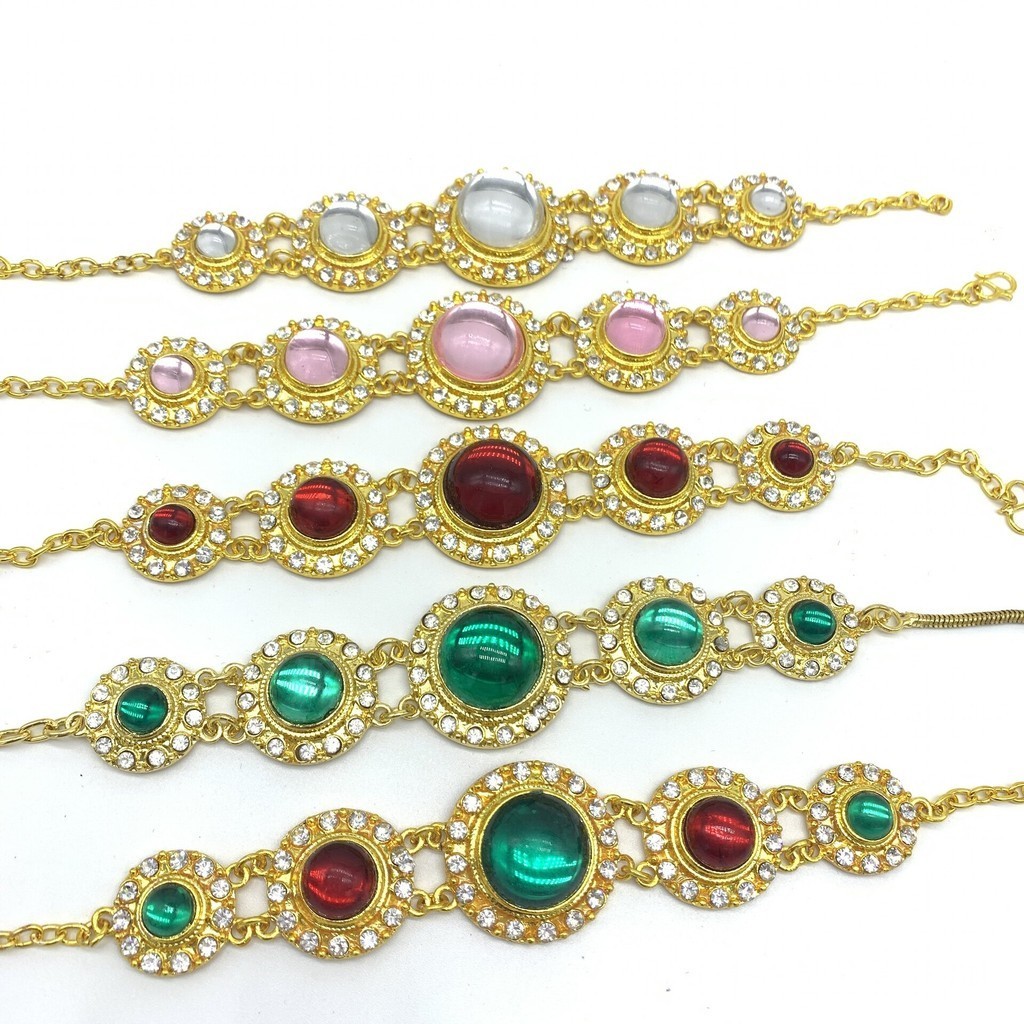 Vintage Jewelry ชุดไทยเครื่องประดับเพชรเจ้าสาวทองสร้อยข้อมือThai Bracelets