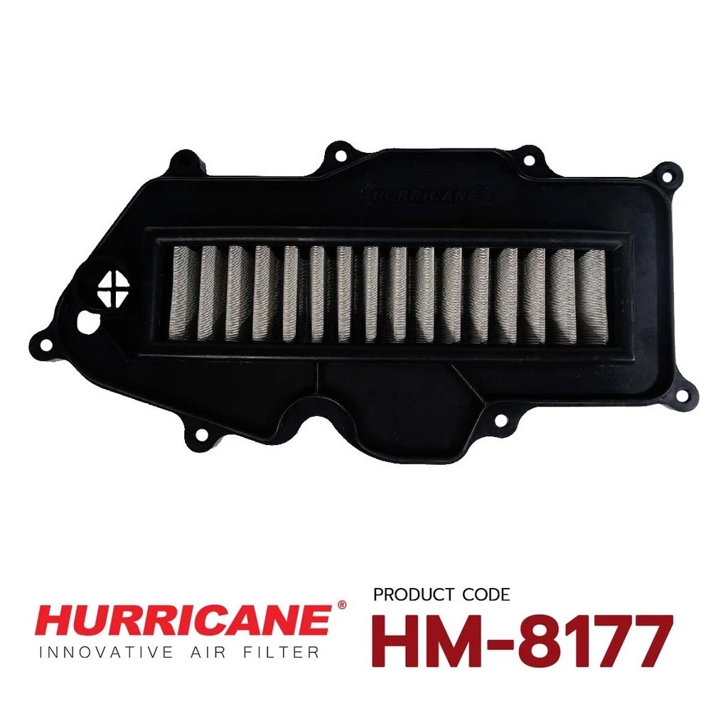 กรองอากาศสแตนเลส HURRICANE HM-8177 สำหรับ Vespa GTS150 / GTS300 thumbnail 4