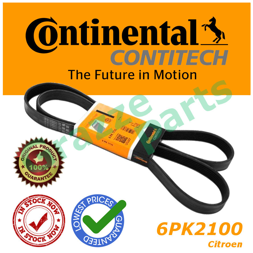 Contitech Ribstar Rib Serpentine พัดลมเข็มขัด 6PK2100 สําหรับ Citroen C4 Aircross 2.0 AWC 4B11 Daewo