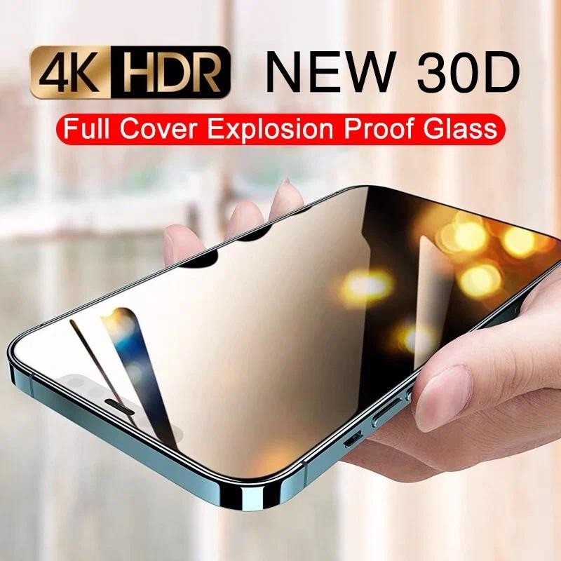 ฟิล์มกระจก 9D เต็มจอ ฟิล์มกระจกนิรภัยGlass For iPhone 15 Pro Max 11 15 13 14 12 Pro Max 6/6S plus /7/8Plus X XR XS Max