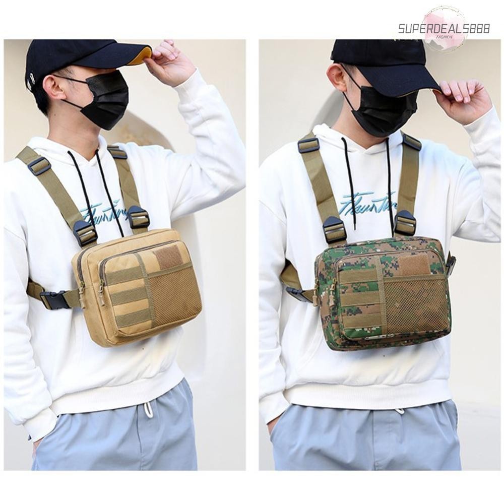 [SuperDeals888.th] กระเป๋าคาดอก ผ้าออกซ์ฟอร์ด อเนกประสงค์ แฟชั่นสําหรับผู้ชาย
