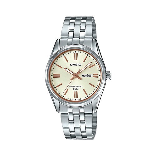 นาฬิกาผู้หญิงเกาหลี Casio นาฬิกาข้อมือผู้หญิง  สายสเตนเลส สีเงิน รุ่น LTP-1335D,LTP-1335D-9A,LTP-133
