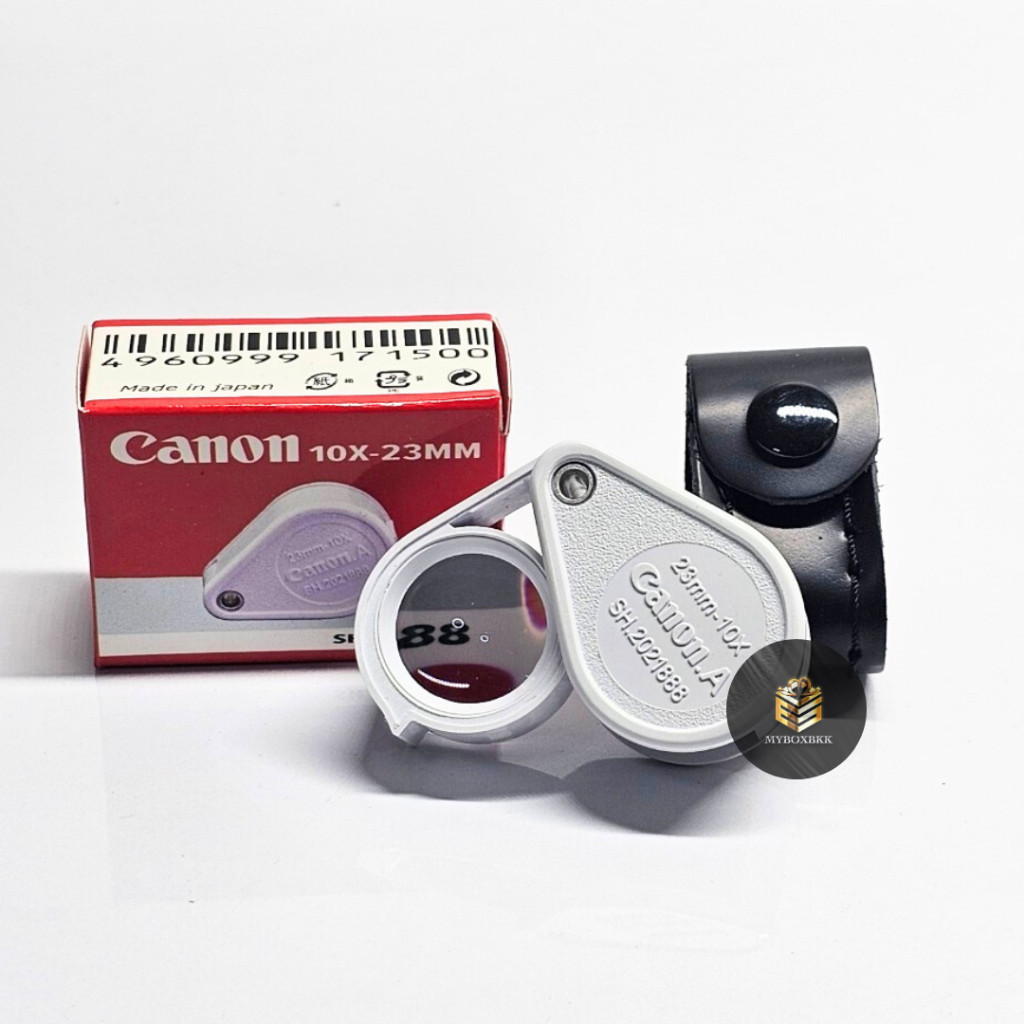 แว่นส่องพระ กล้องส่องพระ/ส่องเพชรพลอย Canon 10x23mm บอดี้พลาสติกเน้นส่องนานๆสบายตา
