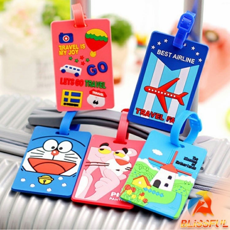 B.F ป้ายห้อยกระเป๋า PVC ป้ายติดกระเป๋าเดินทาง แท็กกระเป๋าเครื่องบิน  luggage tag