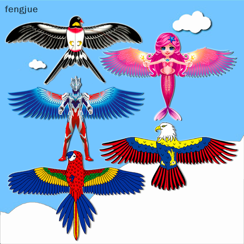 Fengjue ว่าวพลาสติก รูปปีกนกอินทรีย์ 3d ขนาดเล็ก ของเล่นสําหรับเด็ก