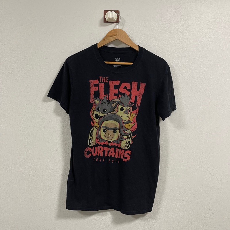 เรย์ 6 เสื้อยืดแขนสั้นเสื้อมือสอง POP Tees - Rick and Morty Presents: The Flesh Curtains Tour 2018S-