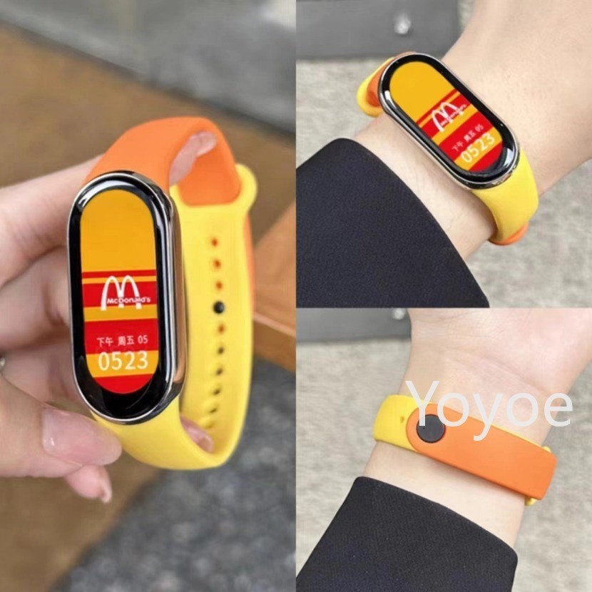 เหมาะสําหรับ ไมล์ วง10 9 8 เอ็นเอฟซี สร้อยข้อมือสายนาฬิกาข้อมือซิลิโคนอ่อนนุ่มกีฬาสายรัดข้อมือเปลี่ยนนาฬิกาวงอุปกรณ์เสริม