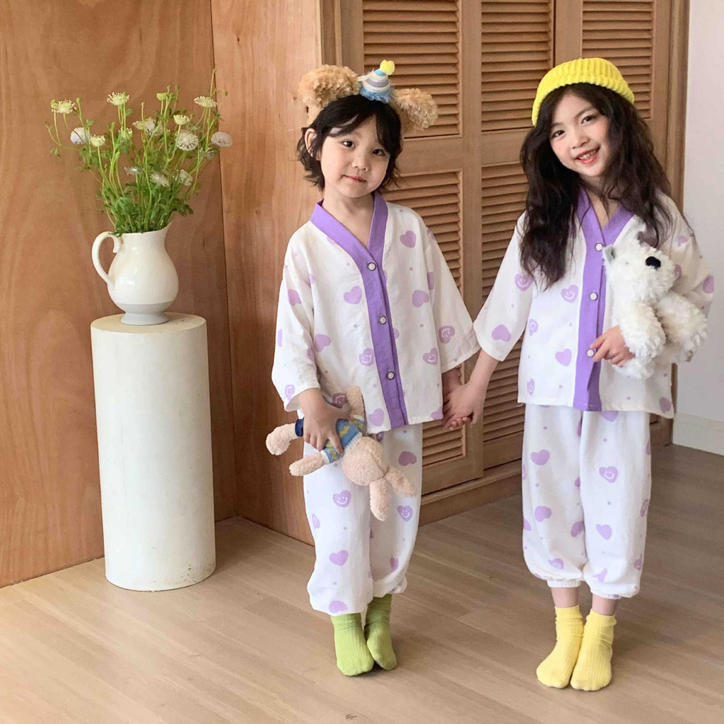 [ML] 80-150 ซม.ชุดนอนเด็กผู้ชายรุ่น HANE 2 ชิ้นชุดเครื่องปรับอากาศเด็ก