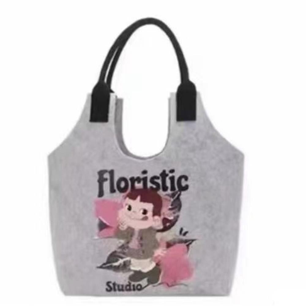 Eucalytus1 กระเป๋าสักหลาด, การ์ตูนทนทาน Felt Tote Bag, รูปแบบเรียบง่ายทุกวันใช้กระเป๋าถือช้อปปิ้ง