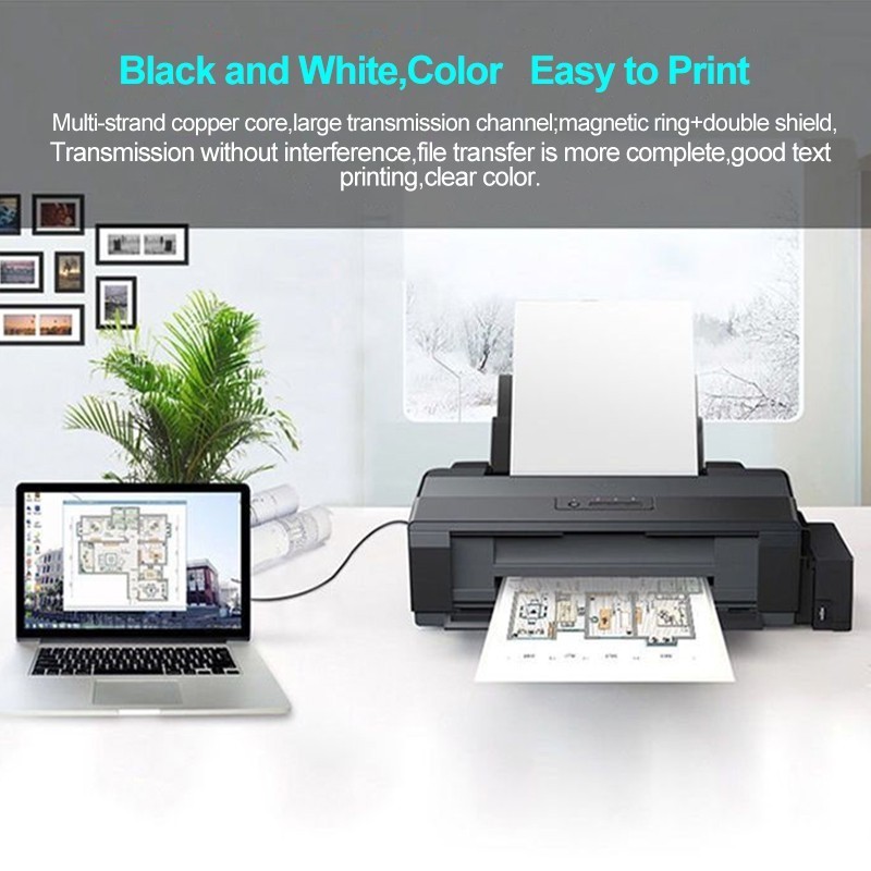 สายปริ้นเตอร์ สายUSB Printer สายต่อเครื่องปริ้นเตอร์ ความยาว 0.5เมตร/1เมตร/1.5เมตร/3เมตร เชื่อมต่อกับปริ้นเตอร์ - รูปที่ 6