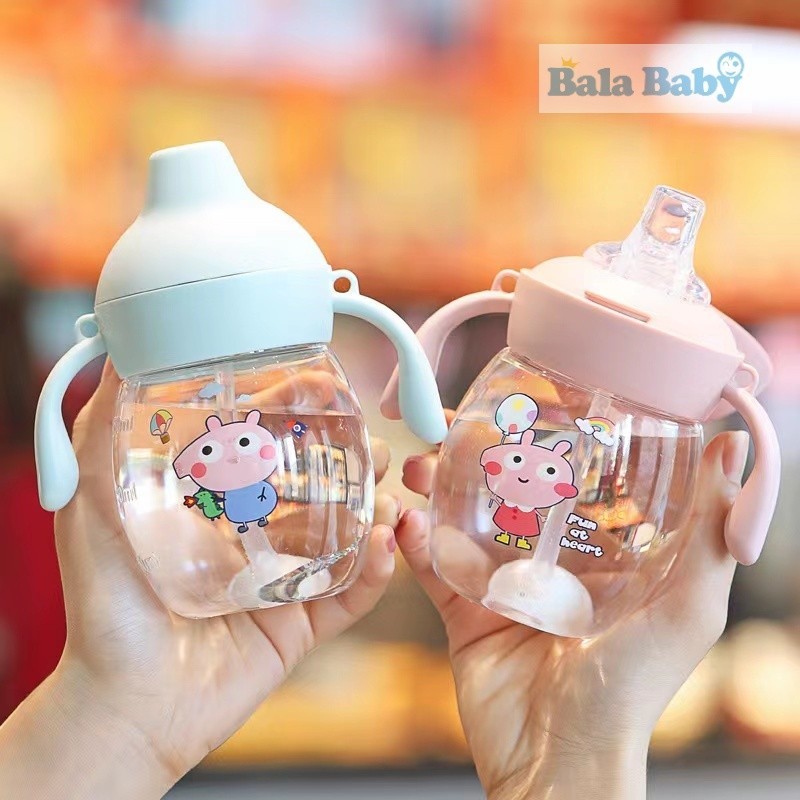 สินค้าพร้อมส่ง แก้วหัดดูด BPA free แก้วหัดดื่มกันสำลัก แก้วน้ำเด็ก ปากเป็ดกันสำลัก ขนาด 9 ออนซ์ SB6766