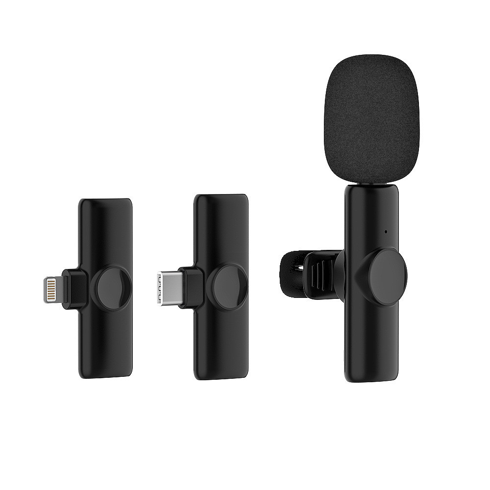Wireless Collar Clip Microphone K2 One Drag Two Noise Reduction 2.4G Mobile Phone Outdoor Microphone