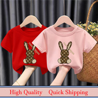 เสื้อยืดแขนสั้น พิมพ์ลายน่ารัก ทรงหลวม แฟชั่นฤดูร้อน สําหรับ…