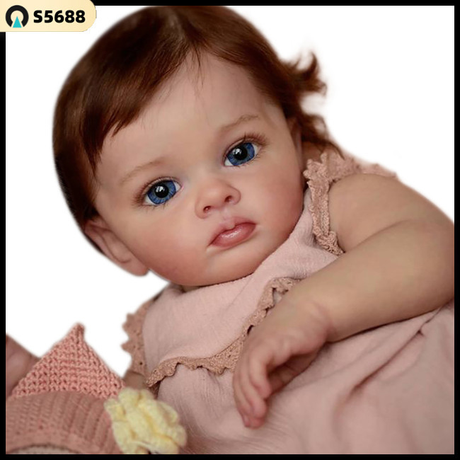 Sss ตุ๊กตาเด็กทารกเสมือนจริง แบบซิลิโคน ขยับได้ แฮนด์เมด ขนาด 55 ซม. 60 ซม.