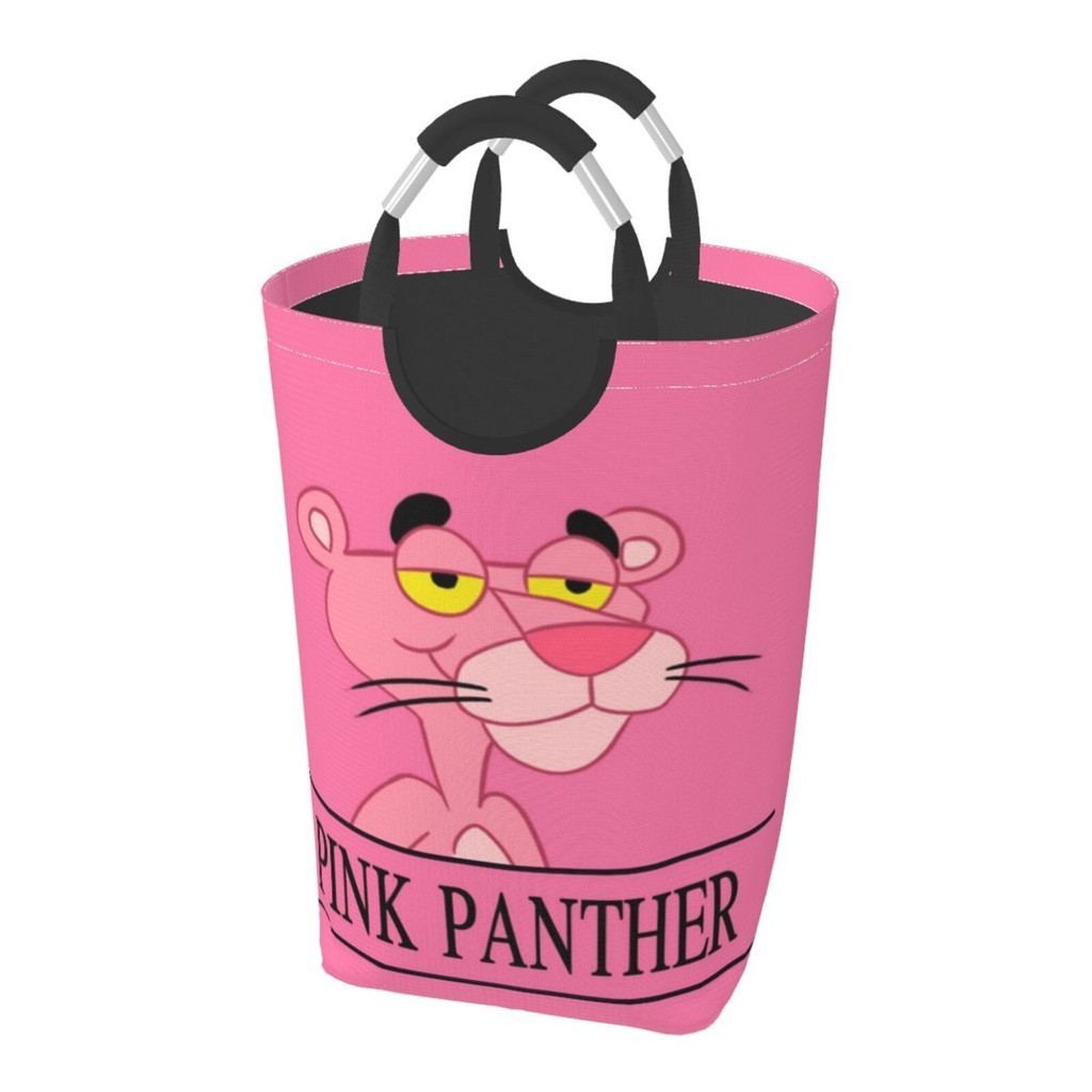 ตะกร้าซักผ้า ลาย Pink Panther สําหรับใส่เสื้อผ้าใช้แล้ว