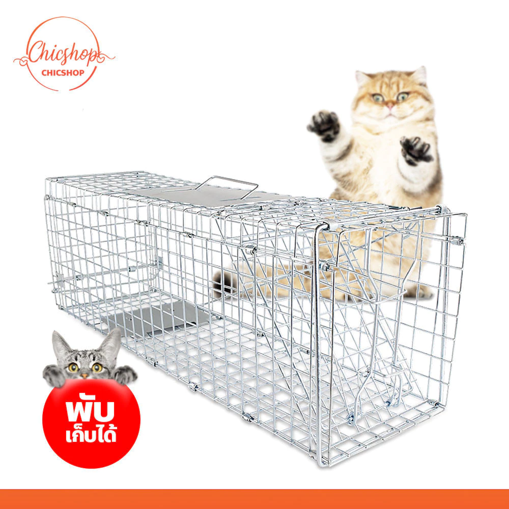 chishop กรงดักแมว พับได้ ไซส์ XL cat cage ขนาดใหญ่