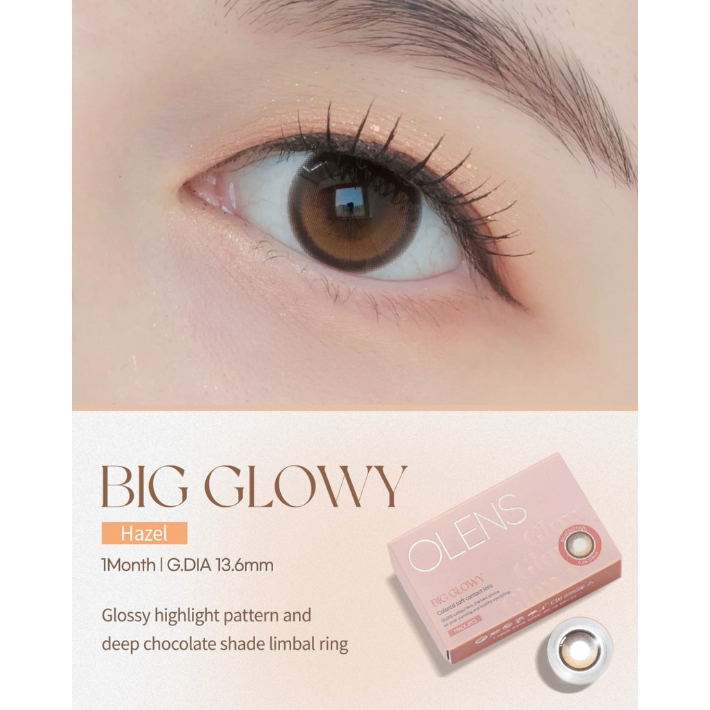 (มาใหม่พร้อมส่ง 🚚) Olens รุ่น Big Glowy สี Latte , Mocha  (คอนแทคเลนส์รายเดือน), คอนแทคเลนส์เกาหลี