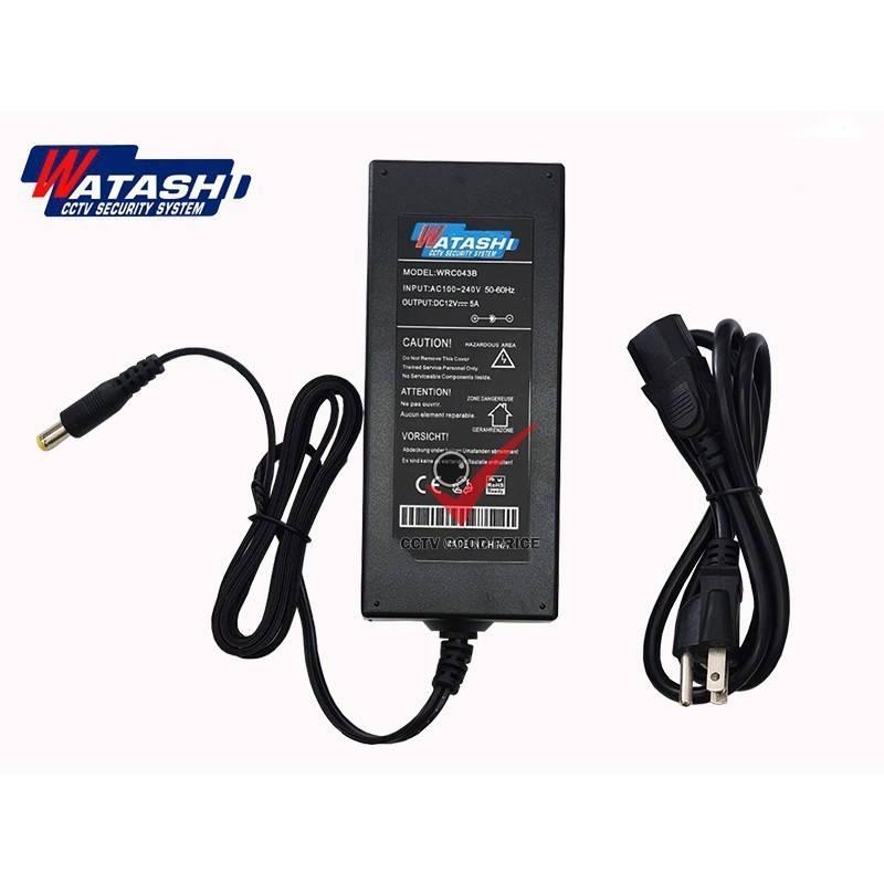 WATASHI Adapter รุ่น WRC043B ใช้กับเครื่องบันทึกDVR จ่ายไฟเต็ม ใช้งานทนทาน ประกันสินค้า 1 ปี