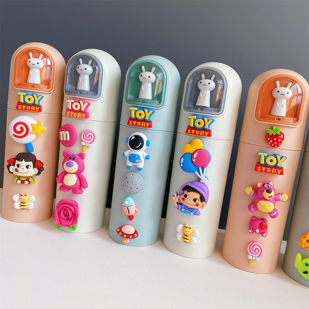 ถ้วยใส่ยาสีฟัน แปรงสีฟัน ลายการ์ตูนน่ารัก แบบพกพา สําหรับเด็ก