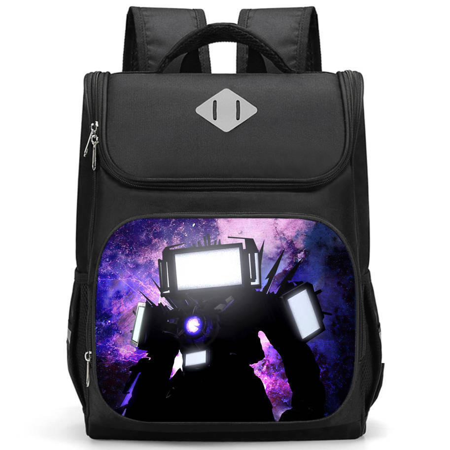 Skibidi toilet กระเป๋าเป้สะพายหลัง ความจุขนาดใหญ่ ลายนาฬิกาไททัน สําหรับเด็กอนุบาล โรงเรียนประถม