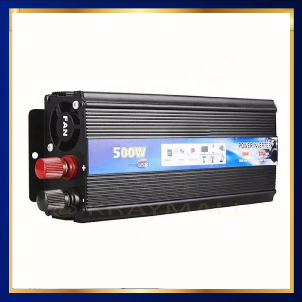 Sine Wave DC 12V to AC 220V 500W Modified Car Power Inverter - USB5