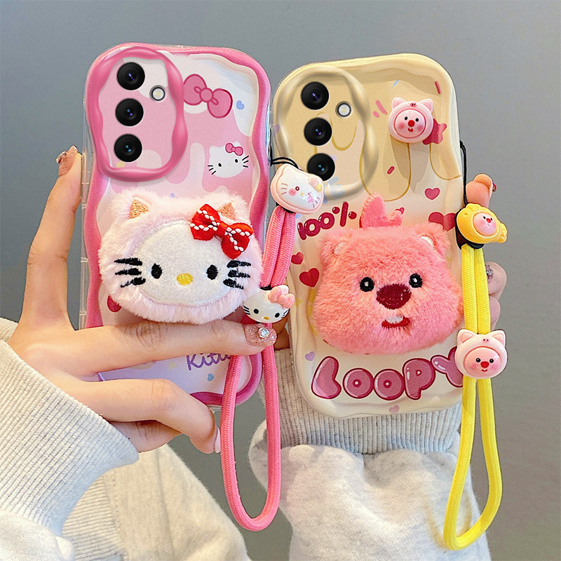 เคส samsung a54 5g a04s a05s a14 a15 a24 a34 5g เคสโทรศัพท์มือถือ ผ้ากํามะหยี่ขนนิ่ม ลายการ์ตูนตุ๊กตา สามมิติ สําหรับ