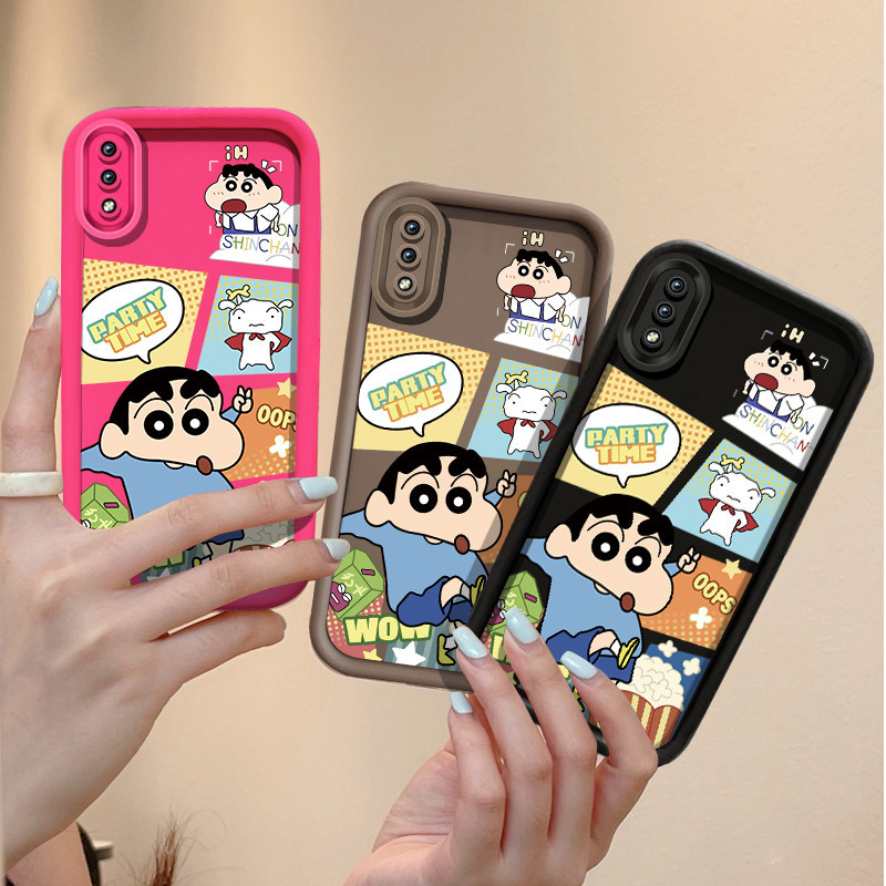 เคสโทรศัพท์มือถือแบบนิ่ม TPU ลายการ์ตูนชินจังน่ารัก สําหรับ Samsung A02 A02S M02 M02S A03 Core A04 A04S A04E M04 A05 A05S