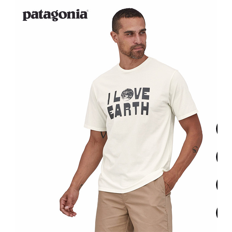 เสื้อยืด ผ้าฝ้าย พิมพ์ลาย Earth Love 37669 Patagonia Patagonia สําหรับผู้ชาย