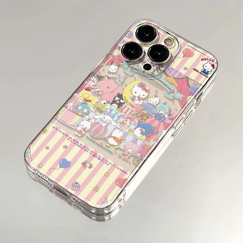 เคสโทรศัพท์มือถือแบบใส กันกระแทก ลายแมว Kt Cuomo Sanrio น่ารัก สร้างสรรค์ สําหรับ IPhone 7 7plus 8 8plus Xs Xr 11 12 13 14 15 Pro Plus Promax