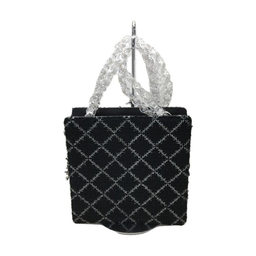 Chanel กระเป๋าสะพายไหล่ ผ้าทวีต ลายสีดํา ส่งตรงจากญี่ปุ่น มือสอง

