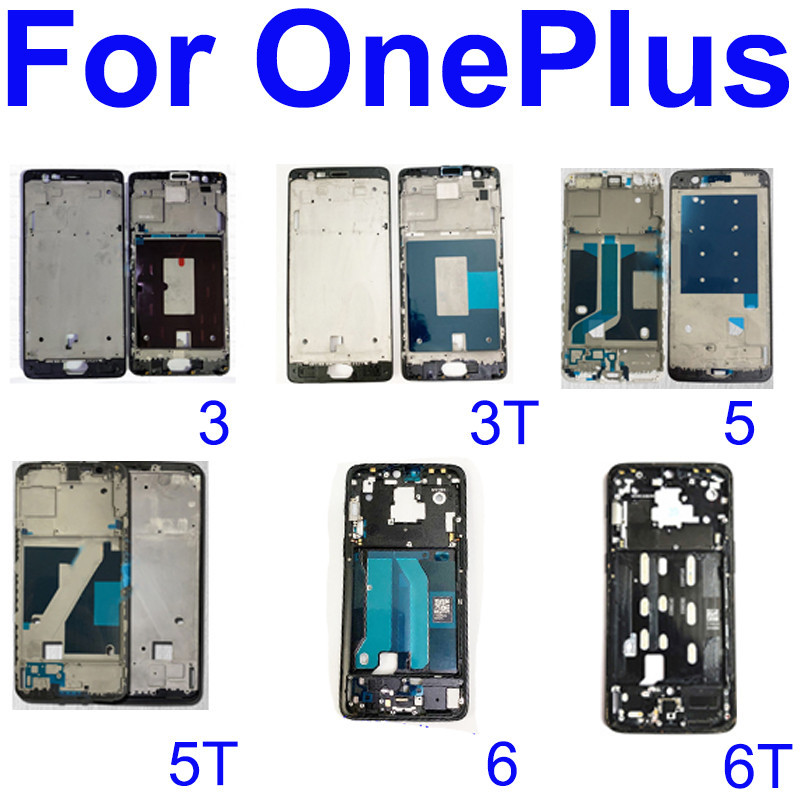 กรอบกลาง ด้านหลัง แบบเปลี่ยน สําหรับ OnePlus 3 5 6 3T 5T 6T