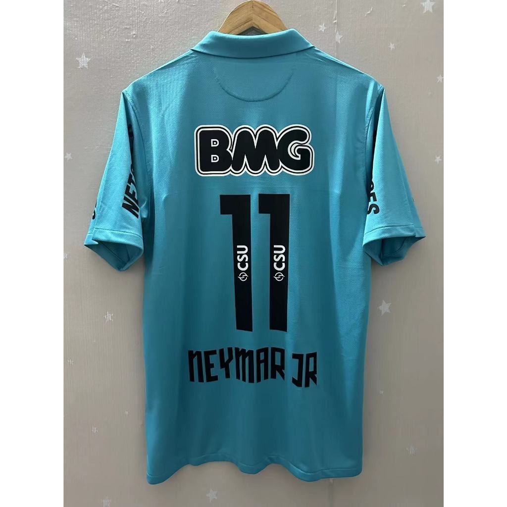 เสื้อกีฬาแขนสั้น ลายทีมชาติฟุตบอล Santos NEYMAR JR 12-13 ชุดเหย้า คุณภาพสูง สไตล์เรโทร