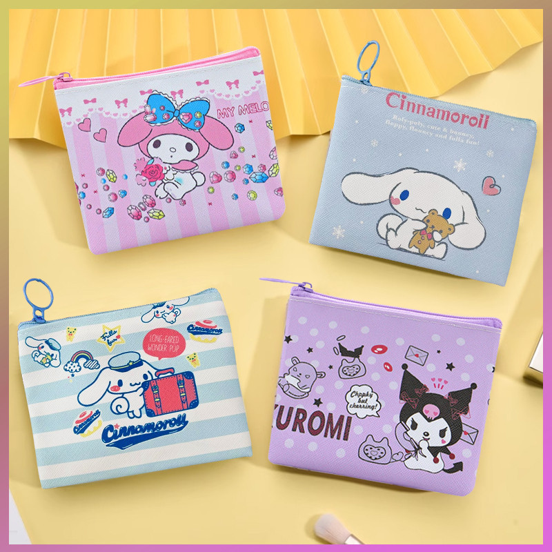 กระเป๋าสตางค์ใส่เหรียญ กระเป๋าใส่เหรียญ ผ้า หนัง กระเป๋าสตางค์ ลายน่ารัก พร้อมส่ง