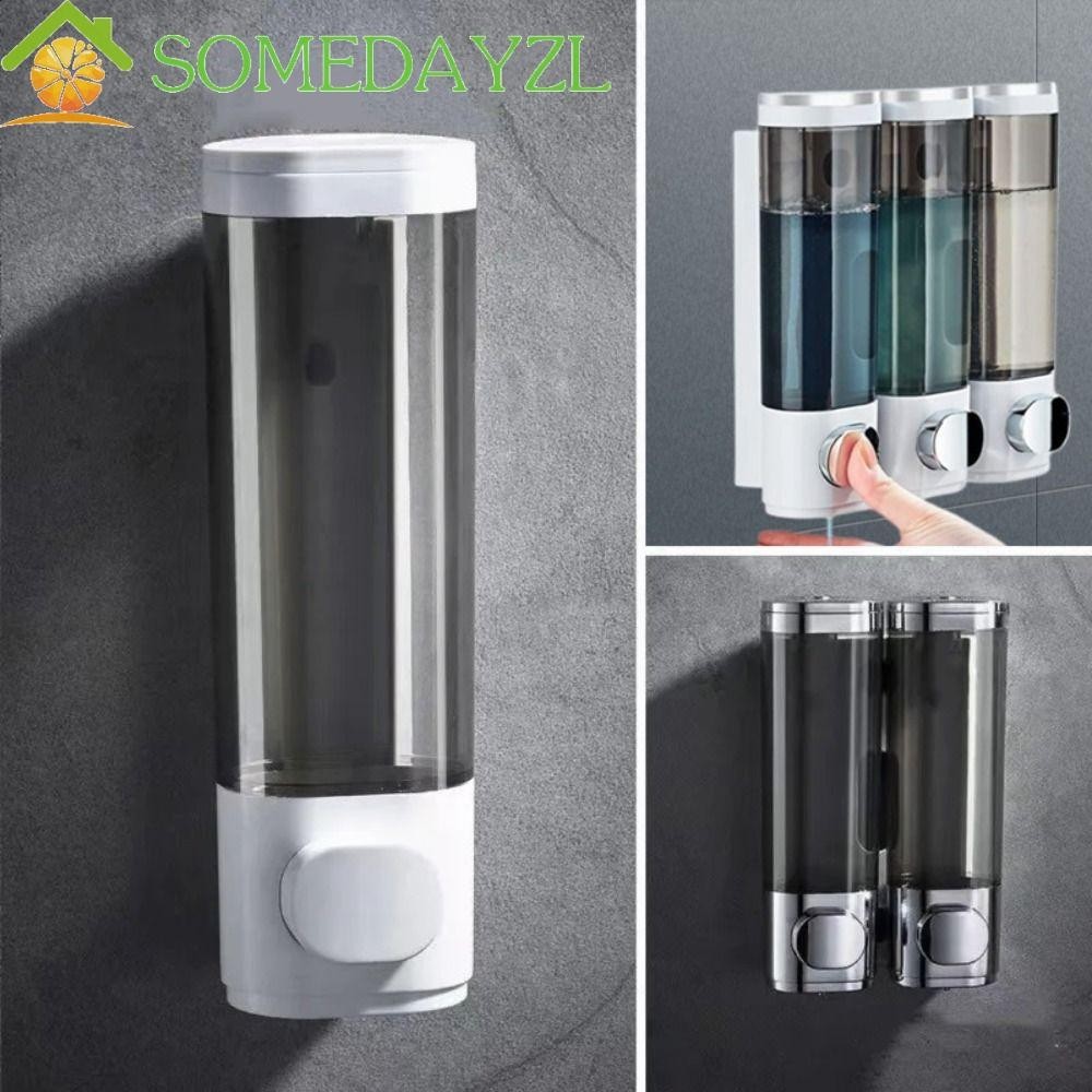 Somedayzl กล่องจ่ายสบู่เหลว แบบติดผนัง 1/2/3 หัว ไม่ต้องเจาะรู สําหรับบ้าน
