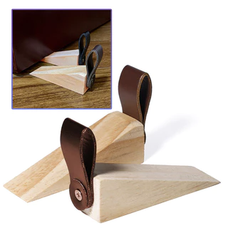 ที่กั้นประตู ที่ขัดประตู​ door stopper แผ่นยึดประตูด้านหลัง กันประตูปิดทำจากไม้จริง